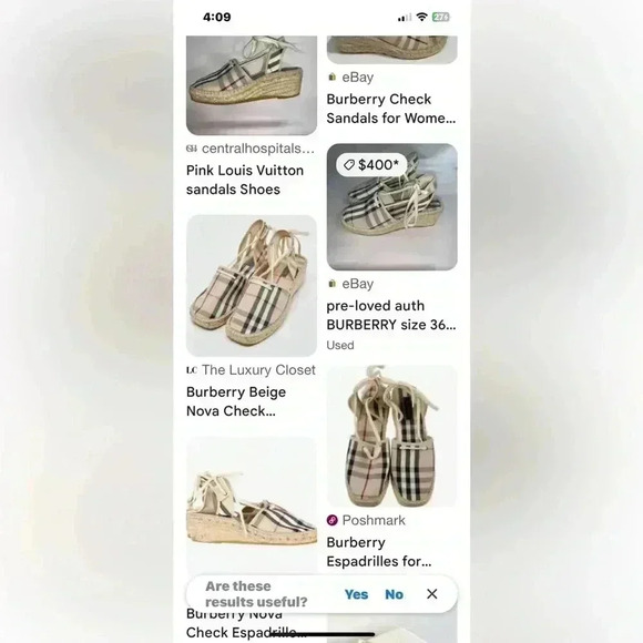 Burberry Nova Check Canvas Closed Toe Tie Slingback Espadrilles EU 40 / US 9.5 - Picture 4 of 9